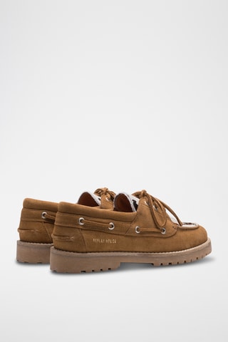 Sapatos de vela em couro - Castanho