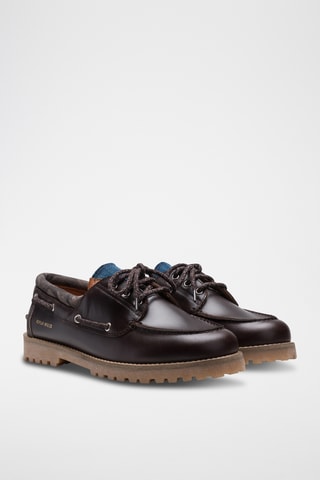 Sapatos de vela em couro - Castanho