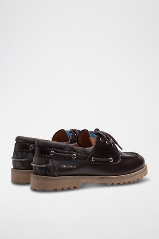 Sapatos de vela em couro - Castanho