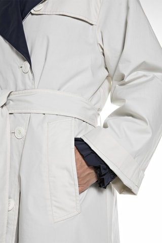 Trench reversível - Azul-marinho e bege