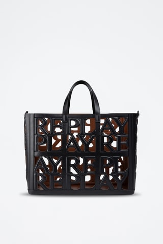 Mala shopper - Castanho e preto