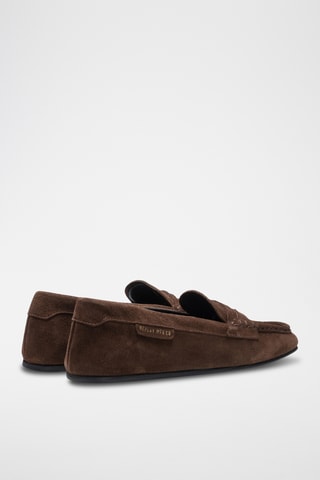 Mocassins em couro - Castanho