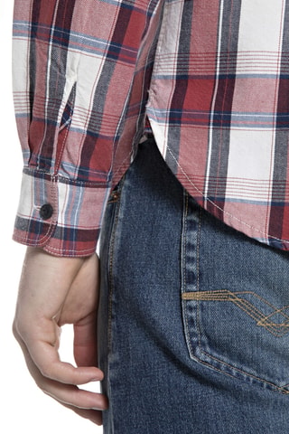 Camisa em linho - Branco e vermelho