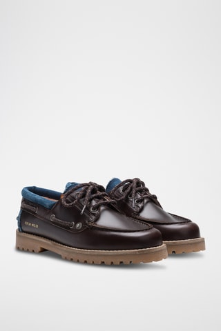 Sapatos de vela em couro - Castanho