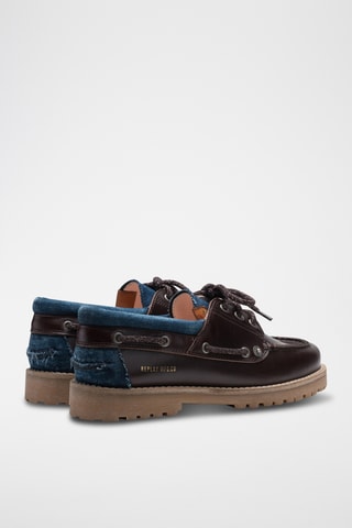 Sapatos de vela em couro - Castanho