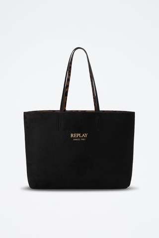 Mala shopper reversível e pochete - Preto