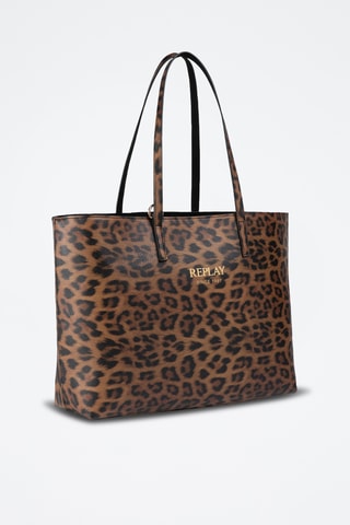 Mala shopper reversível e pochete - Preto