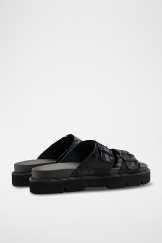 Mules em couro - Preto