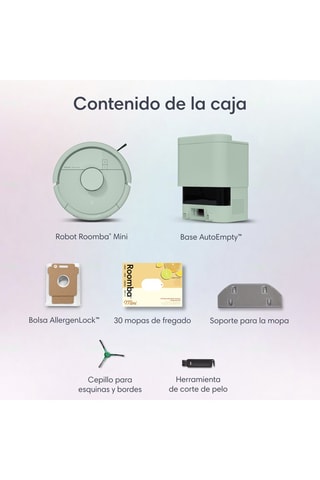 Minirrobot aspirador friegasuelos Roomba® y base AutoEmpty™