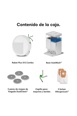 Robot aspirador friegasuelos Roomba® Plus 515 Combo y base AutoWash™