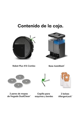 Robot aspirador friegasuelos Roomba® Plus 415 Combo y base AutoWash™