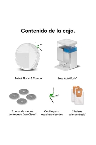 Robot aspirador friegasuelos Roomba® Plus 415 Combo y base AutoWash™