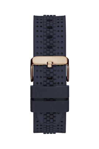 Montre à quartz en cuir et silicone - Chronographe - Noir