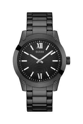 Montre à quartz en acier - Noir