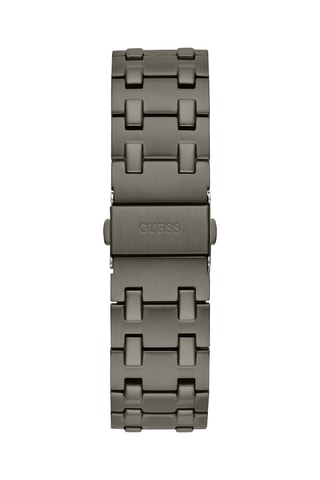 Montre à quartz en acier - Gris et bordeaux
