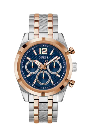 Montre à quartz en acier recyclé - Chronographe - Argenté et doré