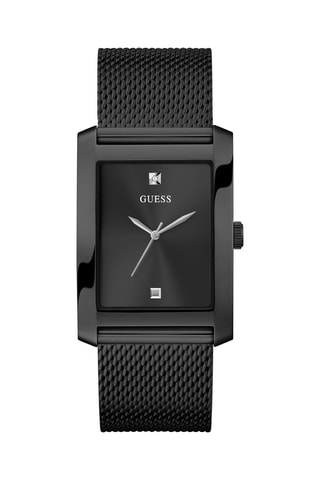 Montre à quartz en acier et diamant