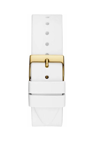 Montre à quartz en silicone - Blanc et doré