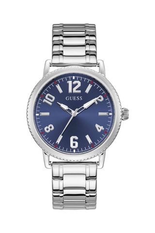 Montre à quartz en acier - Argenté et bleu
