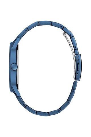 Montre à quartz en acier - Bleu