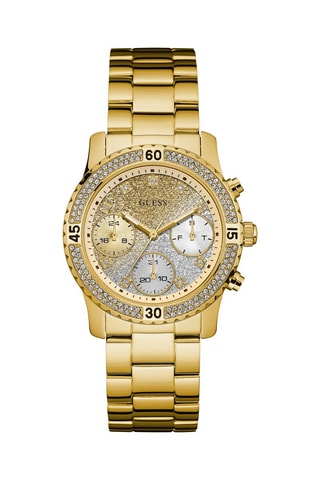Montre à quartz en acier - Chronographe - Doré