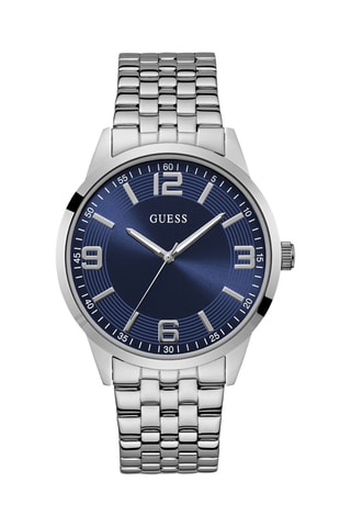 Montre à quartz en acier - Argenté et bleu