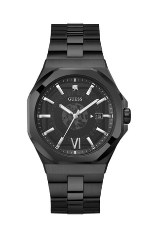 Montre à quartz en acier - Noir