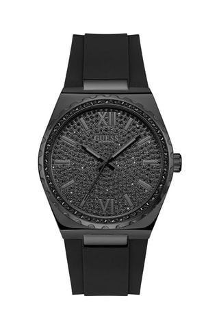 Montre à quartz en silicone - Noir