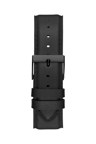 Montre à quartz en cuir - Tachymètre - Noir