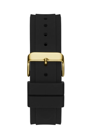 Montre à quartz en silicone - Chronographe - Noir et doré
