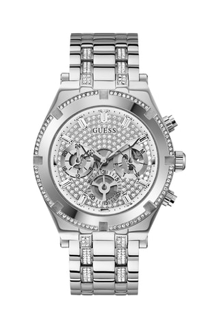 Montre à quartz en acier recyclé - Chronographe - Argenté