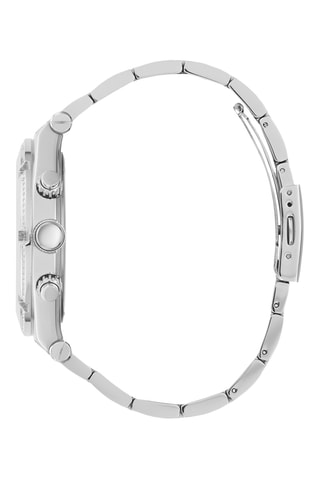 Montre à quartz en acier recyclé - Chronographe - Argenté
