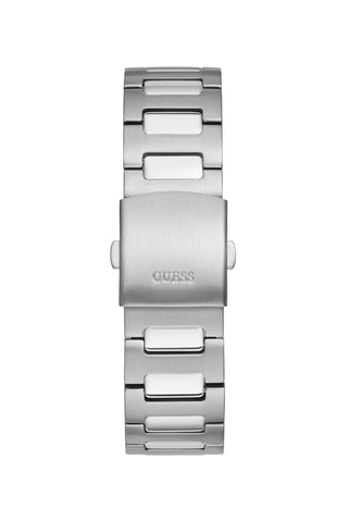 Montre à quartz en acier recyclé - Chronographe - Argenté et noir