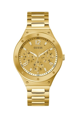 Montre à quartz en acier recyclé - Chronographe - Doré