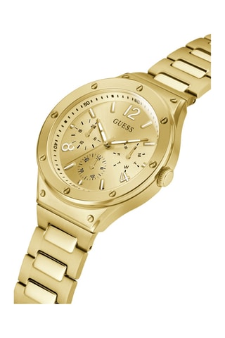 Montre à quartz en acier recyclé - Chronographe - Doré