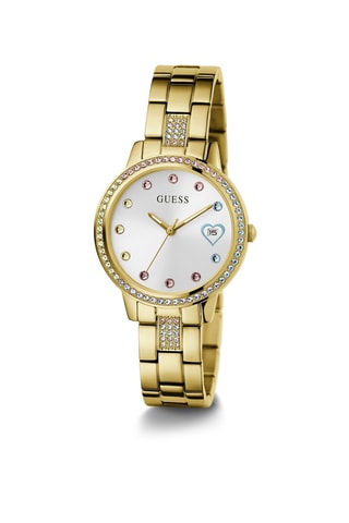 Montre à quartz en acier - Doré