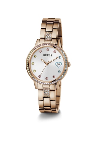Montre à quartz en acier - Doré