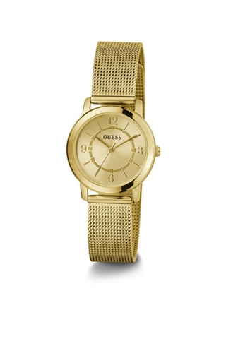 Montre à quartz en acier - Doré
