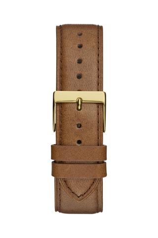 Montre à quartz en cuir - Marron et doré