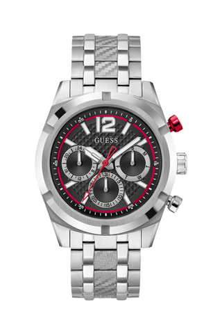 Montre à quartz en acier recyclé - Chronographe - Argenté