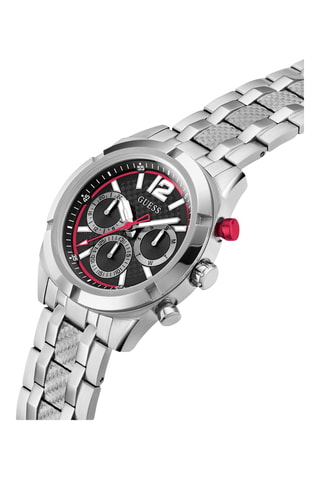 Montre à quartz en acier recyclé - Chronographe - Argenté
