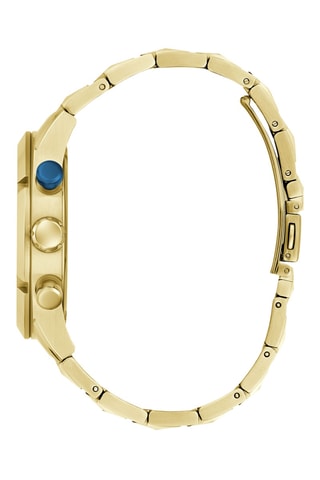Montre à quartz en acier recyclé - Chronographe - Doré