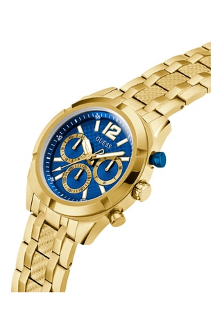 Montre à quartz en acier recyclé - Chronographe - Doré