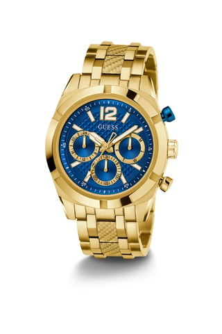 Montre à quartz en acier recyclé - Chronographe - Doré