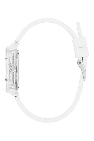 Montre à quartz en silicone - Blanc