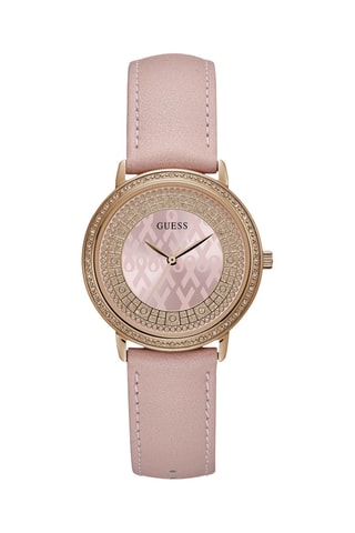 Montre à quartz en cuir - Rose et doré
