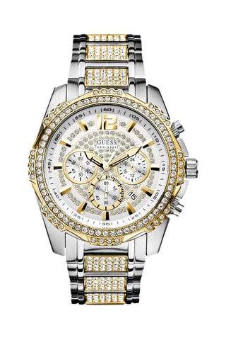 Montre à quartz en métal - Chronographe - Doré et argenté