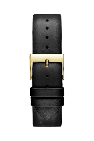 Montre à quartz en cuir - Chronographe - Noir et doré