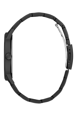Montre à quartz en acier - Noir