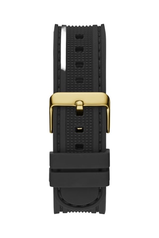 Montre à quartz en silicone - Noir et doré